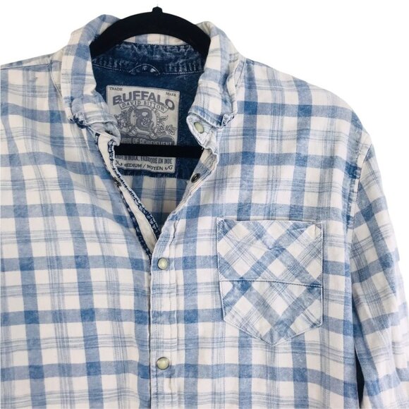 Buffalo David Bitton Plaid Snap up Flannel Shirt Women Size  M - Picture 8 of 16